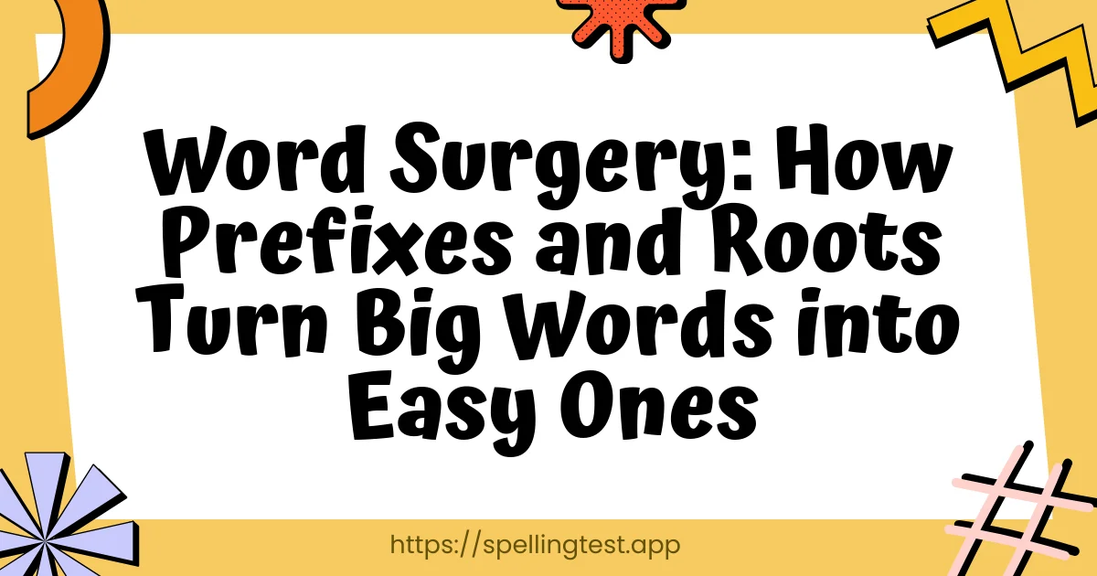Word Surgery: How Prefixes and Roots Turn Big Words into Easy Ones